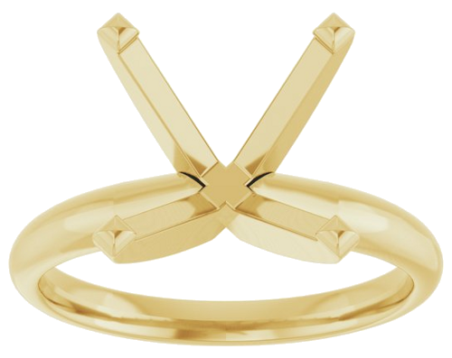 Sužadėtuvių Žiedas „Solitaire“ 14k yellow gold Square 8mm (3)
