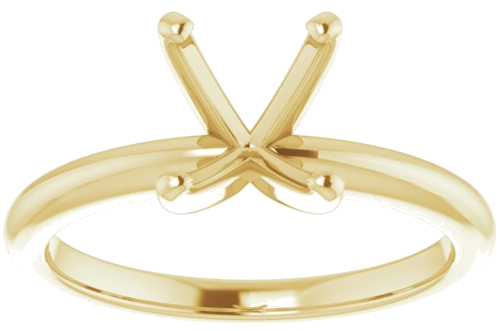 10K Yellow  9x7 mm Oval Solitaire Engagement Ring Mounting (3)