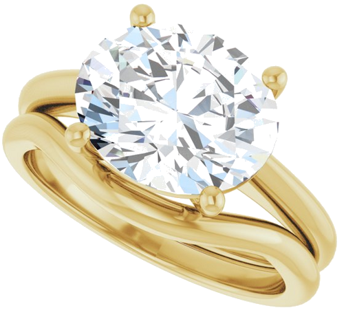 Sužadėtuvių Žiedas „Solitaire“ 14k yellow gold Oval 11mm x 9mm (10)