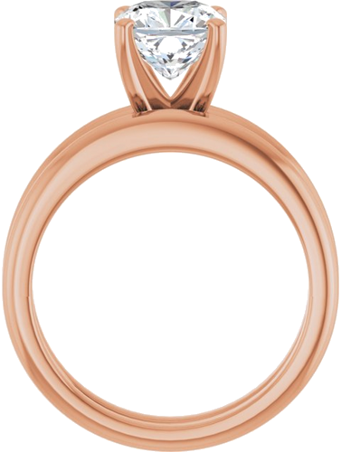 Sužadėtuvių Žiedas 14k rose gold Cushion 7mm (7)