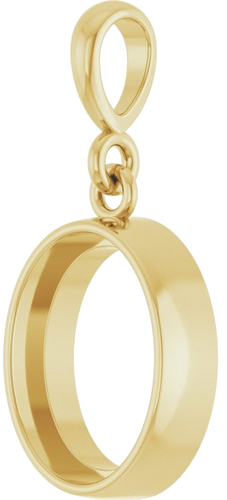 Pakabukas „Bezel-Set Cabochon“ 14k yellow gold Oval 9mm x 7mm (2)