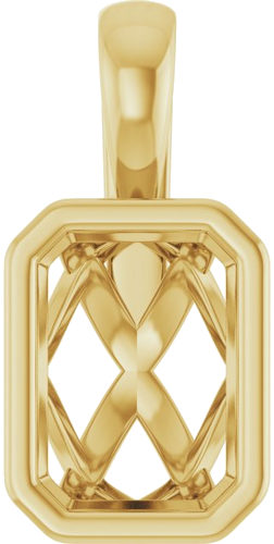 14K Yellow 7x5 mm Emerald Pendant Mounting (1)