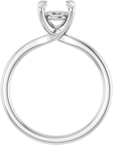 Sužadėtuvių Žiedas 14k white gold Round 7mm (2)