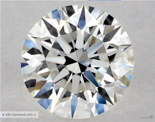 0.5 carat I-VVS2 Excellent cut Natūralus Round Deimantas (1)