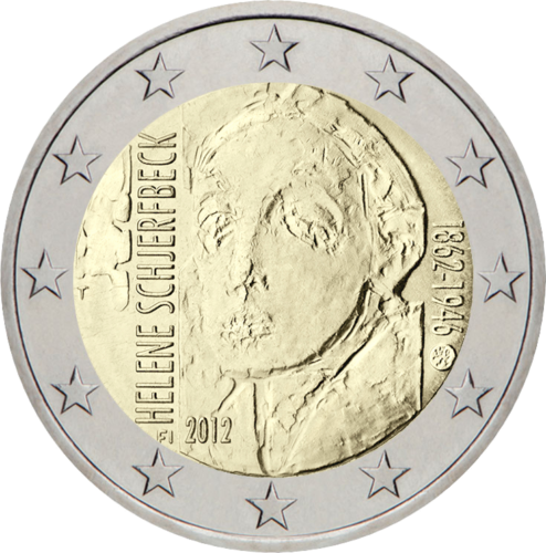 2012 Финляндия Хелена Шерфбек монета 2 евро (1)
