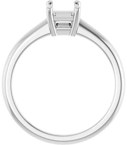Sužadėtuvių Žiedas „V-End Prong“ 14k white gold Emerald 7mm x 5mm (2)
