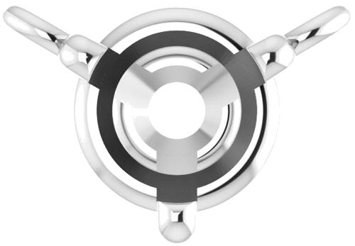 14K White 4.5 mm Round 3-Prong Necklace Center (1)