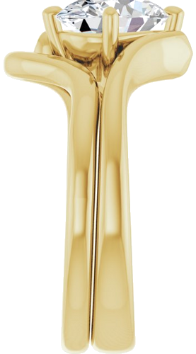 Sužadėtuvių Žiedas „Solitaire Bypass“ 10k yellow gold Oval 9mm x 7mm (9)