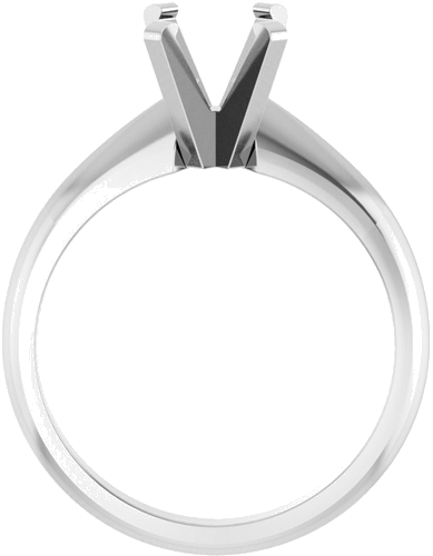 Sužadėtuvių Žiedas „Solitaire“ 14k white gold Oval 8mm x 6mm (2)
