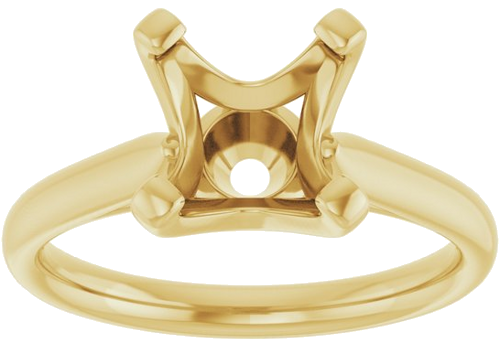 Sužadėtuvių Žiedas „Solitaire“ 14k yellow gold Cushion 8mm (3)