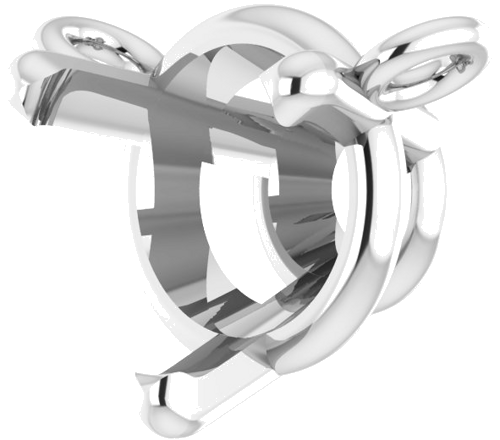 Pakabukas „Round 3-Prong“ 417 Baltojo Aukso Round 5.5mm (2)