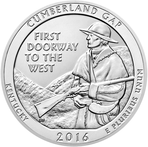 5 oz Cumberland Gap National Historical Park 2015 USA silver coin (1)