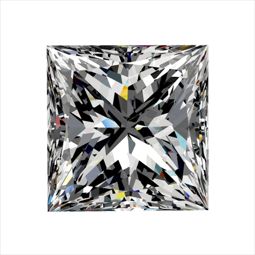 0.3 carat E-VS2 Natūralus Princess Deimantas (1)