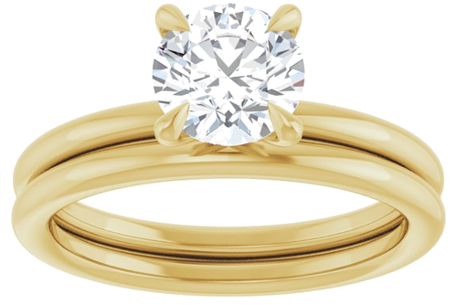 Sužadėtuvių Žiedas „Claw-Prong Solitaire“ 14k yellow gold Round 6.5mm (8)