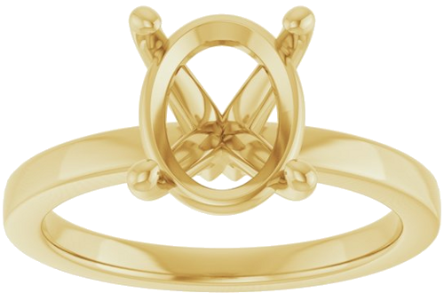 Sužadėtuvių Žiedas „Solitaire“ 10k yellow gold Oval 10mm x 8mm (3)