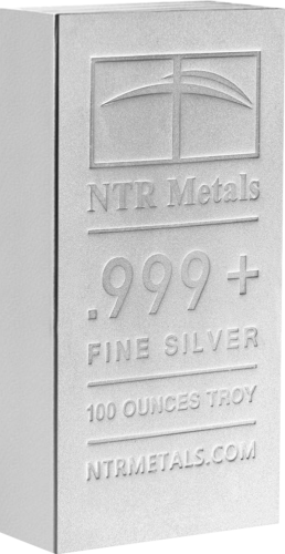 100 унции Сребърно кюлче 999.9 NTR Metals (1)