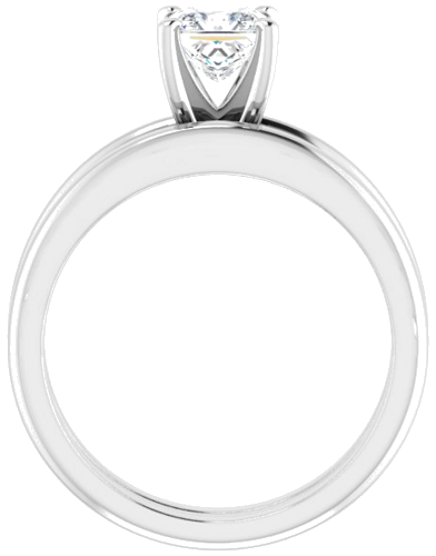 Sužadėtuvių Žiedas „Solitaire“ 585 Baltojo Aukso Square 5mm (7)