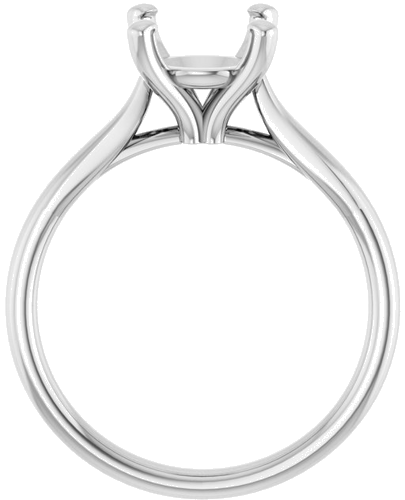 14K White 8.2 mm Round Engagement Ring Mounting (2)