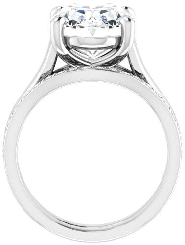 14K White 12x10 mm Oval Solitaire Engagement Ring Mounting (7)