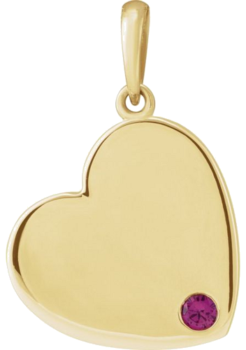 Pakabukas „Family Heart“ 10k yellow gold Round 2mm (3)