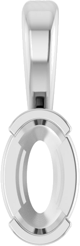 Pakabukas „Half-Bezel Solitaire“ 925 Sidabro Oval 5mm x 3mm (1)