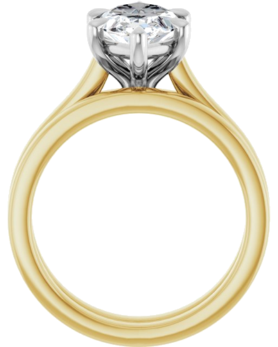 Sužadėtuvių Žiedas „Claw-Prong“ 14k yellow/white gold Marquise 15mm x 7mm (7)