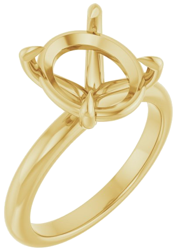 Sužadėtuvių Žiedas „Claw-Prong“ 18k yellow gold Oval 12mm x 10mm (1)