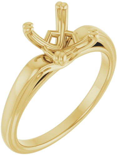 Sužadėtuvių Žiedas „Solitaire“ 14k yellow gold Oval 9mm x 7mm (1)