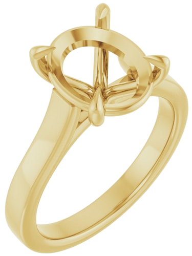Sužadėtuvių Žiedas „Claw-Prong“ 14k yellow gold Oval 11mm x 9mm (1)