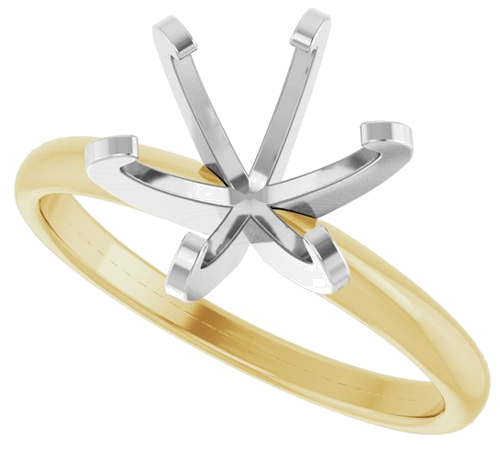 Sužadėtuvių Žiedas „6-Prong Solitaire“ 14k yellow/white gold Round 8.8mm (5)