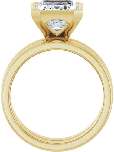 Sužadėtuvių Žiedas „Bezel-Set Solitaire“ 14k yellow gold Emerald 10mm x 8mm (7)