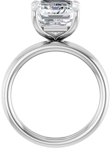 Sužadėtuvių Žiedas „Claw-Prong Solitaire“ 14k white gold Emerald 11mm x 9mm (7)