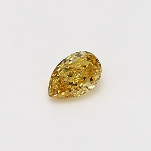 0.22 carat Fancy Intense Orangey Yellow-VVS2 Natūralus Pear Deimantas (1)