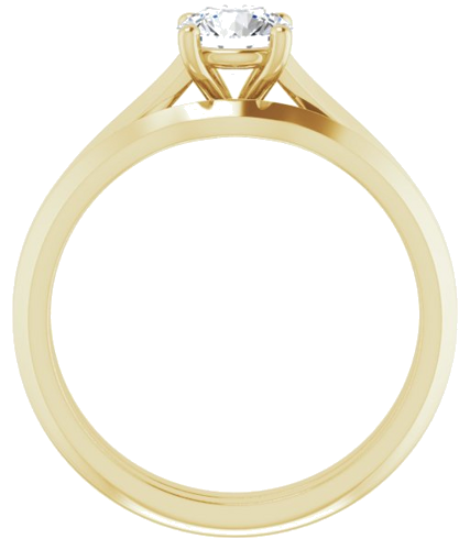 Sužadėtuvių Žiedas „Claw-Prong“ 14k yellow gold Round 5.5mm (7)