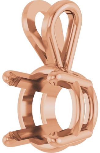 Pakabukas „Round 4-Prong Basket“ 14k rose gold Round 7mm (2)