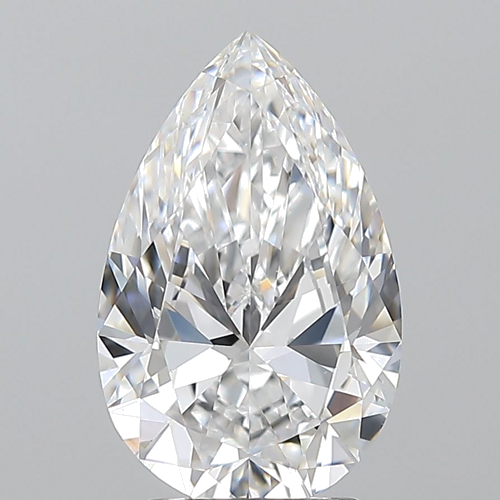 2.5 carat D-VS2 Natūralus Pear Deimantas (1)