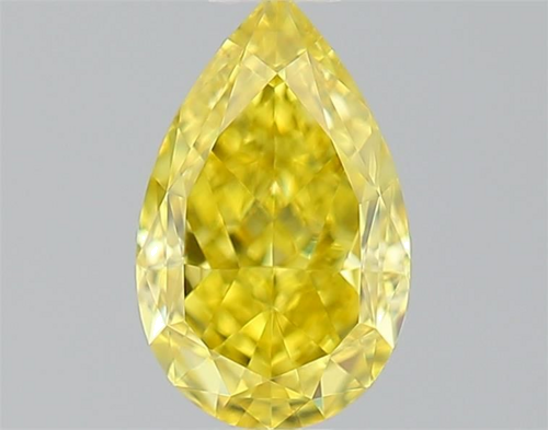 0.51 carat Fancy Vivid Yellow-VS1 Natūralus Pear Deimantas (1)