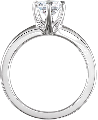14K White 7.4 mm Round Tall 6-Prong Solstice Solitaire® Ring Mounting (4)