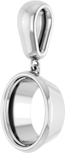 Pakabukas „Bezel-Set Charm“ 925 Sidabro Oval 11mm x 9mm (2)