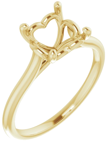 Sužadėtuvių Žiedas „Solitaire“ 14k yellow gold Square 6mm (1)