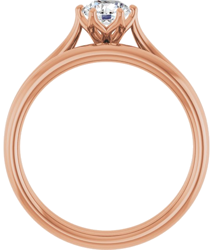 14K Rose 5.2 mm Round Engagement Ring Mounting (7)