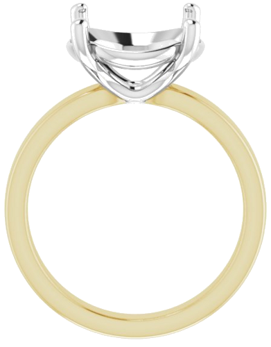 Sužadėtuvių Žiedas „Solitaire“ 14k yellow/white gold Round 12mm (2)