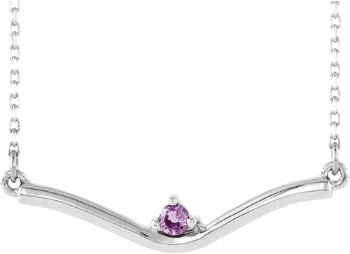 Sterling Silver 1-Stone Bar Family 16-18  Necklace Mounting (3)