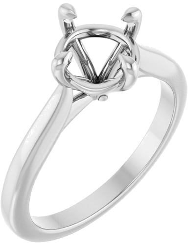 Sužadėtuvių Žiedas „Solitaire“ 14k white gold Round 7.4mm (1)