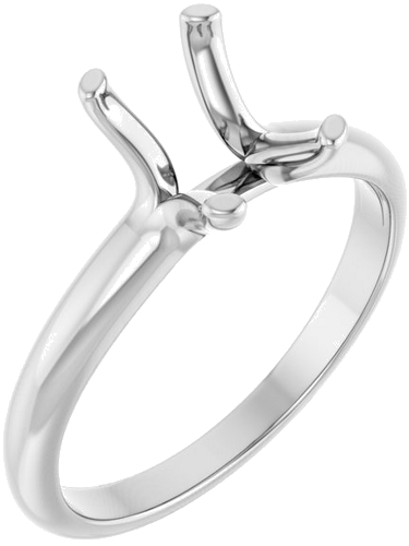 Sužadėtuvių Žiedas „Solitaire“ 585 Baltojo Aukso Emerald 8mm x 6mm (1)