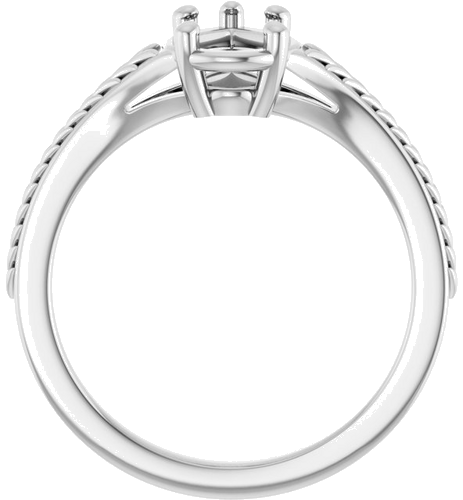 Sužadėtuvių Žiedas „Solitaire“ 14k white gold Pear 8mm x 5mm (2)