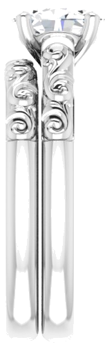 Sužadėtuvių Žiedas „Solitaire“ 585 Baltojo Aukso Oval 7mm x 5mm (8)