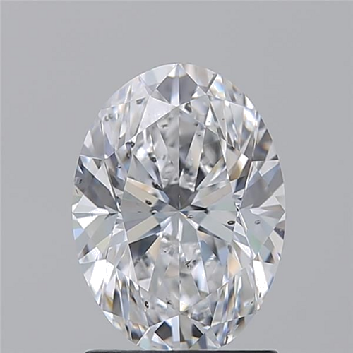 1.7 carat D-SI2 Natūralus Oval Deimantas (1)