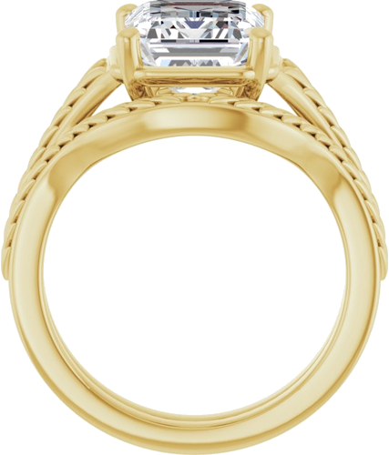 Sužadėtuvių Žiedas „Solitaire“ 14k yellow gold Emerald 10mm x 8mm (7)