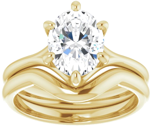 Sužadėtuvių Žiedas „Solitaire“ 14k yellow gold Oval 9mm x 7mm (8)